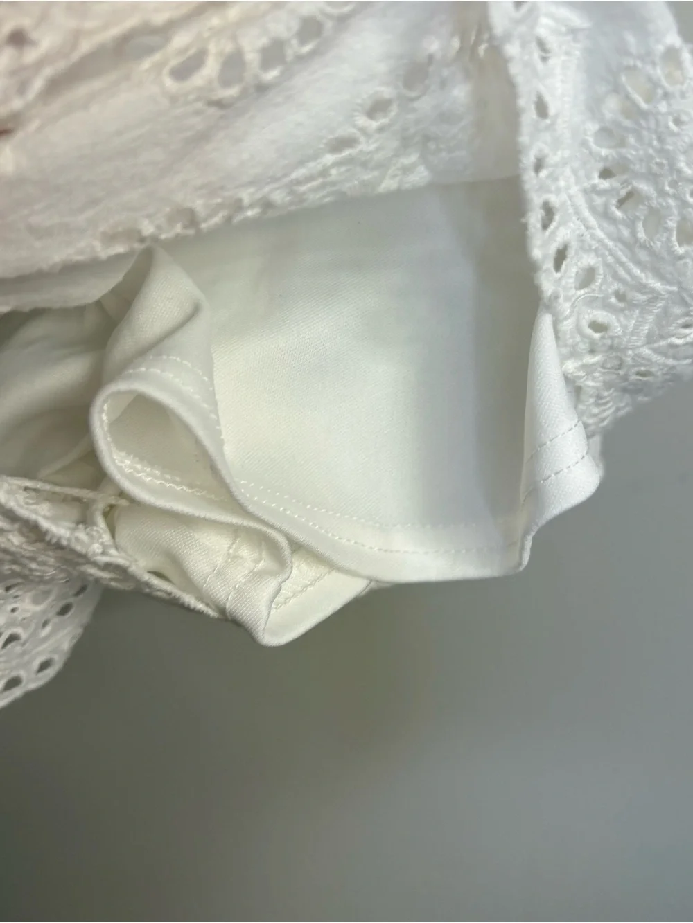Womens White Eyelet Sleeveless Romper